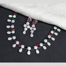 Kavita Art Silver Plated American Diamond Necklace Set