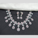 Kavita Art Silver Plated American Diamond Necklace Set