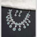 Kavita Art Silver Plated American Diamond Necklace Set
