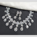 Kavita Art Silver Plated American Diamond Necklace Set