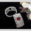 Kavita Art Silver Plated AD Openable Bracelet