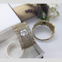 Kavita Art Gold Plated AD Openable Bracelet