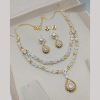Kavita Art 2 Tone Plated American Diamond Necklace Set