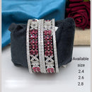 Kavita Art Silver Plated American Diamond Bangles Set