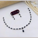 Kavita Art Silver Plated  Adorned with Sparkling American Diamonds Necklace Set