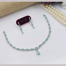 Kavita Art Silver Plated  Adorned with Sparkling American Diamonds Necklace Set