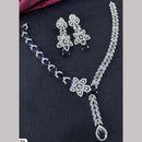 Kavita Art Silver Plated  Adorned with Sparkling American Diamonds Necklace Set