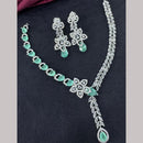 Kavita Art Silver Plated  Adorned with Sparkling American Diamonds Necklace Set