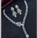 Kavita Art Silver Plated  Adorned with Sparkling American Diamonds Necklace Set