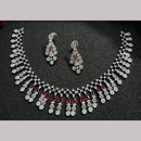 Kavita Art Silver Plated  Adorned with Sparkling American Diamonds Necklace Set