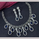 Kavita Art Silver Plated  Adorned with Sparkling American Diamonds Necklace Set