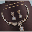 Kavita Art  Rose Gold-Plated Glamorous American Diamond Necklace Set