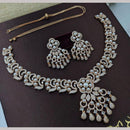 Kavita Art  Rose Gold-Plated Glamorous American Diamond Necklace Set