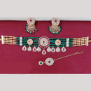 Kavita Art Gold Plated Kundan Stone And Pearl Choker Necklace Set