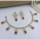 Kavita Art Gold Plated American Diamond Necklace Set