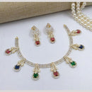 Kavita Art Gold Plated American Diamond Necklace Set