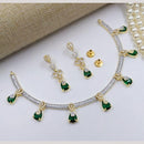 Kavita Art Gold Plated American Diamond Necklace Set