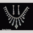 Kavita Art Silver Plated American Diamond And Pearl Necklace Set