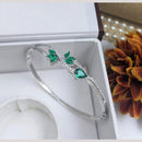 Kavita Art Silver Plated AD Openable Bracelet