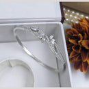 Kavita Art Silver Plated AD Openable Bracelet