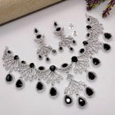 Kavita Art Silver Plated American Diamond Necklace Set