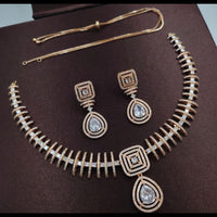 Kavita Art Gold Plated American Diamond Necklace Set