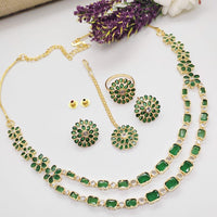 Kavita Art Gold Plated Crystal Stone Necklace Set