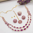 Kavita Art Gold Plated Crystal Stone Necklace Set