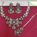 Kavita Art Gold Plated Kundan Stone And Meenakari Necklace Set