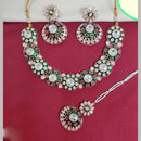 Kavita Art Gold Plated Kundan Stone And Meenakari Necklace Set