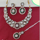 Kavita Art Gold Plated Kundan Stone And Meenakari Necklace Set