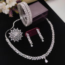 Kavita Art Silver Plated American Diamond Combo Jewellery  Set