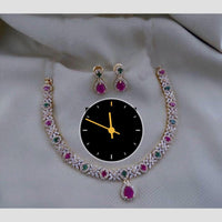 Kavita Art Gold Plated American Diamond Necklace Set