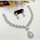 Kavita Art Silver Plated American Diamond Necklace Set