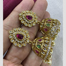 Kavita Art Gold Plated Austrian Stone And Pearl Jhumki Earrings