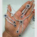 Kavita Art Silver Plated American Diamond Necklace Set