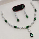 Kavita Art Silver Plated American Diamond Necklace Set