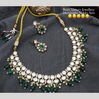 Kavita Art Gold Plated Crystal Stone And Beads Necklace Set