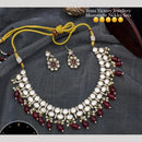 Kavita Art Gold Plated Crystal Stone And Beads Necklace Set