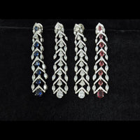 Kavita Art Silver Plated American Diamonds Dangler Earrings