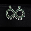 Kavita Art Silver Plated American Diamonds Dangler Earrings