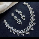 Kavita Art Silver Plated American Diamond Necklace Set