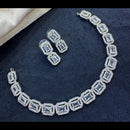 Kavita Art Silver Plated American Diamond Necklace Set