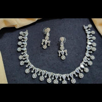 Kavita Art Silver Plated American Diamond Necklace Set