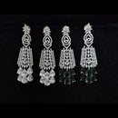 Kavita Art Silver Plated American Diamonds Dangler Earrings