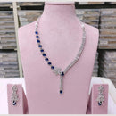 Kavita Art Silver Plated American Diamond Necklace Set
