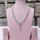 Kavita Art Silver Plated American Diamond Necklace Set