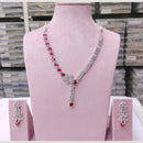 Kavita Art Silver Plated American Diamond Necklace Set