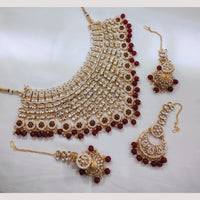 Kavita Art Gold Plated Kundan Stone And Pearl Necklace Set