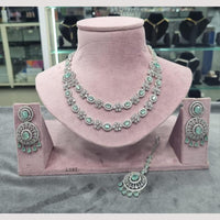 Kavita Art Silver Plated American Diamond Necklace Set